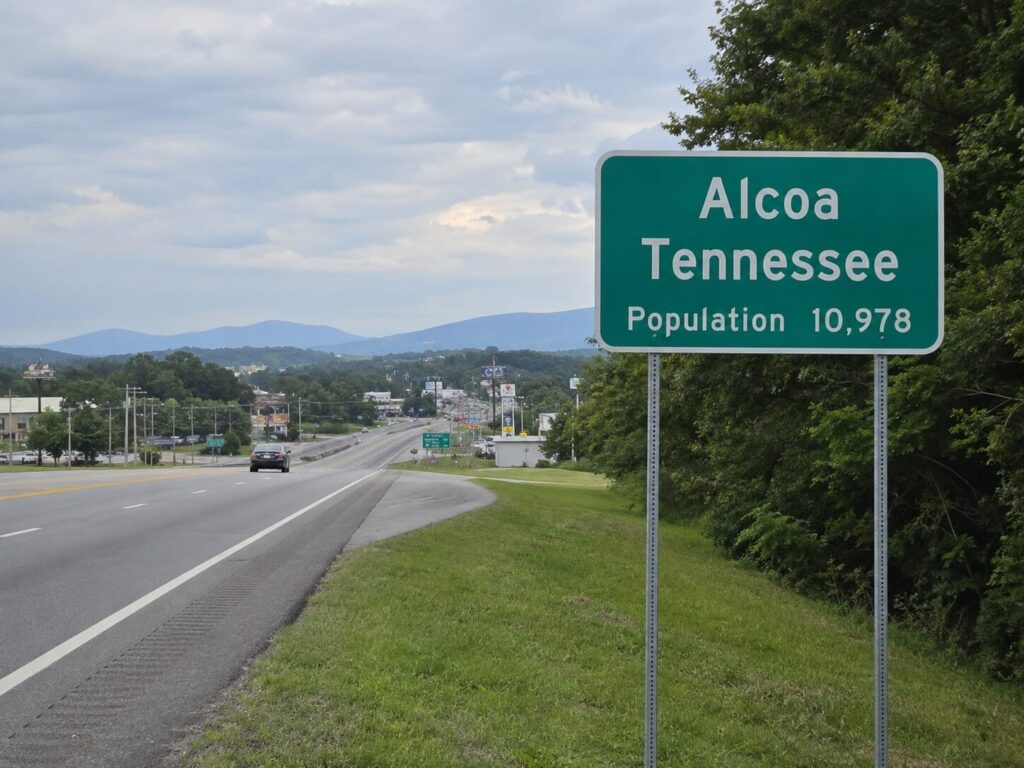 Alcoa Tennessee Road Sign